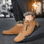 Mens Casual Leather Shoes Plus-size Athletic Shoes