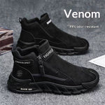 Trendy Mens Slip-resistant Workwear Shoes, Versatile Mens Footwear With A Zipper