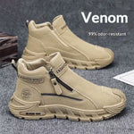 Trendy Mens Slip-resistant Workwear Shoes, Versatile Mens Footwear With A Zipper