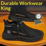 Trendy Mens Slip-resistant Workwear Shoes, Versatile Mens Footwear With A Zipper